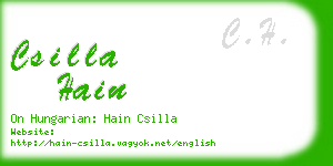 csilla hain business card